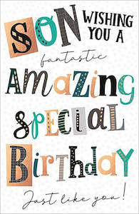 Card $6.99 Son An Amazing Special Birthday