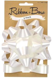 BOW STAR & RIBBON PACK WHITE