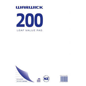 Warwick A4 Pad Value 200 Leaf Ruled 7mm