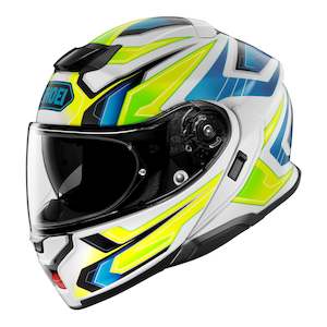 Sporting equipment: Shoei Neotec 3 Helmet Anthem TC-3 - Yellow / Blue