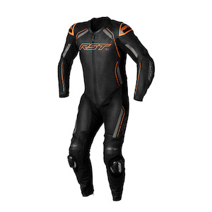 Sporting equipment: RST S1 LEATHER SUIT [BLACK/GREY/NEON ORANGE]