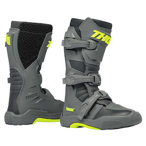 Sporting equipment: THOR BLITZ XR BOOTS YOUTH GY/CH