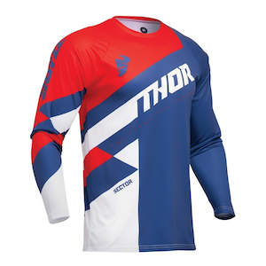 Sporting equipment: THOR SECTOR CHECKER JERSEY YOUTH NV/RD