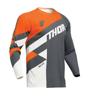 Sporting equipment: THOR SECTOR CHECKER JERSEY CH/OR