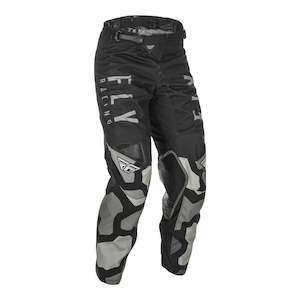 Sporting equipment: Fly Racing 2021 Kinetic K221 Youth Pant - Black / Grey