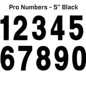 Sporting equipment: FACTORY EFFEX - Pro Numbers - 5" Black