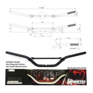 Sporting equipment: Whites Handlebars Alloy 6061 7/8" (22.2mm) KX/KXF/RMZ Black