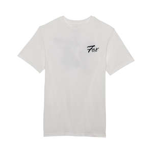 Sporting equipment: FOX SCRIPTED SS PREMIUM TEE [OPTIC WHITE]