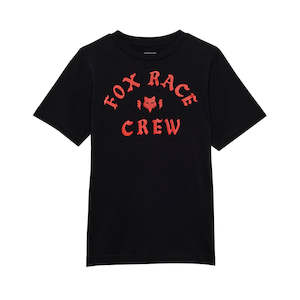 FOX YOUTH RACE CREW SS TEE [BLACK]