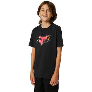 FOX YOUTH PYRE SS TEE [BLACK] YM