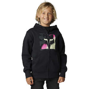 FOX YOUTH DETONATE ZIP FLEECE HOODY [BLACK]