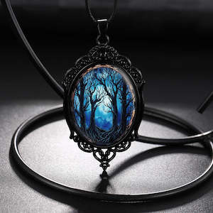 Dark Forest Cameo Necklace