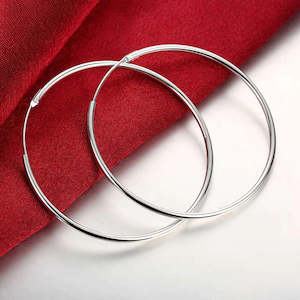 Essentials 925 Sterling Silver Hoop Earrings