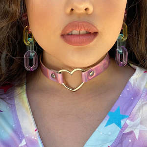 Retro Revival - Trinity Holographic Chokers - Heart Ring