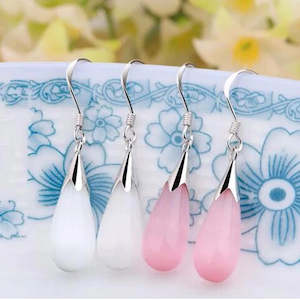 Amelia Opal Drop Hook Earrings