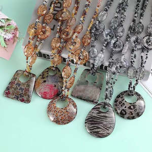 Beaded Beauty Necklaces - Oval Pendants