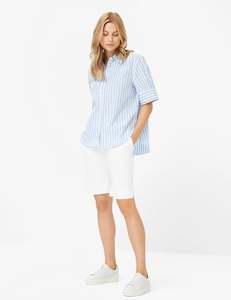 Brax Villy Shirt - Blue Dusk Stripe