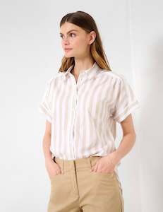 Womenswear: Brax Viv Shirt - Sand Stripe