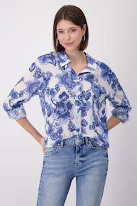 Monari Blue Floral Shirt