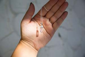 Clear Quartz Dainty Point Necklace