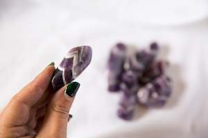 Chevron Amethyst XL Tumblestones