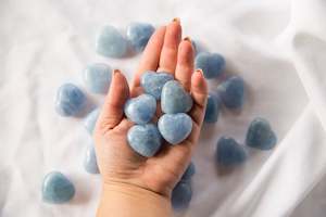 Blue Calcite Small Hearts