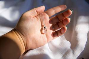 Rose Quartz Dainty Point Necklace