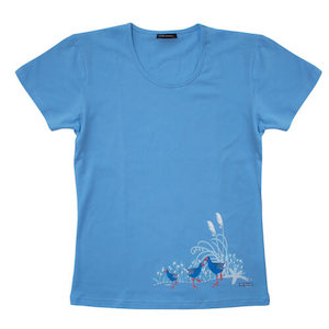 Sales agent for manufacturer: Pukeko – New Zealand souvenir tee – Clarke Design