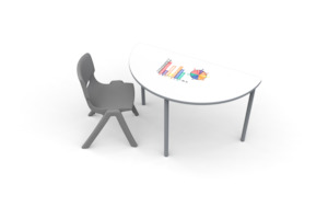 Buddy Whiteboard Half Round Table