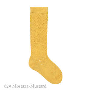 Warm Crochet Socks Mustard