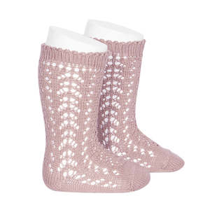 Clothing wholesaling: Old Rose Long Lace Socks