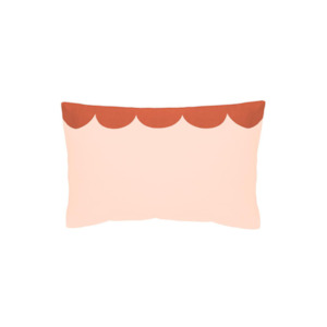 Castle Blush Linen Scallop Pillowcase