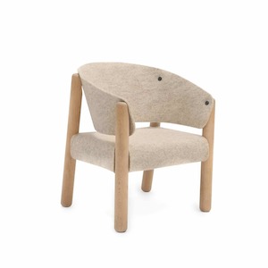 Charlie Crane Saba Children's Chair in Beige Felt