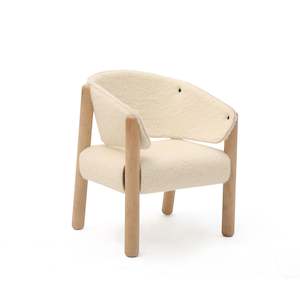 Charlie Crane Saba Children's Chair in White Fur