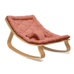 Clothing wholesaling: Charlie Crane Levo Baby Rocker in Beech with Bois de Rose Cushion