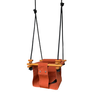 Solvej Baby and Toddler Canvas Swing, Autumn Rust