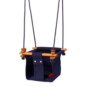 Solvej Baby and Toddler Canvas Swing, Midnight Blue