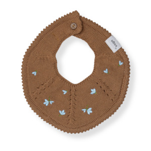 Saga | Flora Teething Bib - Blueberry on Tahin