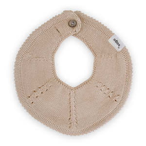 Saga | Flora Teething Bib - Nude