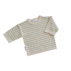 Ziggy Lou Long Sleeve Tee Biscotti Stripe