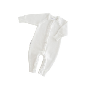 Ziggy Lou Classic Knit Romper Milk