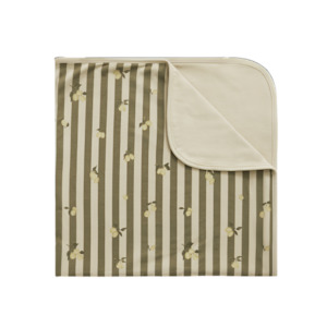 Garbo&Friends Stripe Prune Jersey Baby Blanket