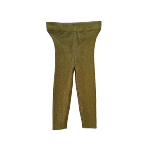 Clothing wholesaling: Organic Ribbed Essential Leggings - Herb