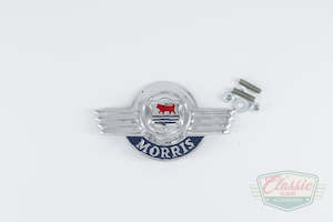 Morris Minor Bonnet Front Badge - Chrome