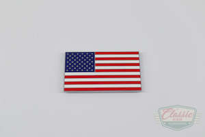 Metal USA flag badge