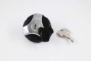 Tex Locking Fuel Cap - Chrome/Black