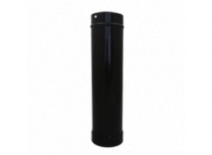 Gloss Black Vitreous Enamel Flue 300m x 150 dia