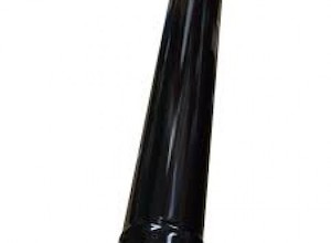 Gloss Black Vitreous Enamel Flue 600mm x 150 mm diameter