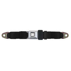 Classic "starburst" push button lap belt