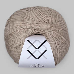 Knitted fabric: Wool Cotton Marzipan